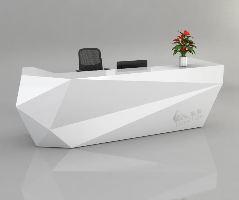 Diamond design Corian reception desk